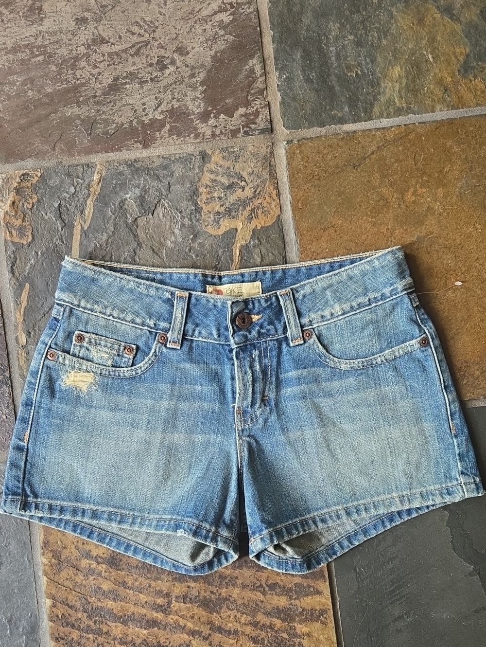Blue Denim Women's Short Shorts Buckle Sz 27 New